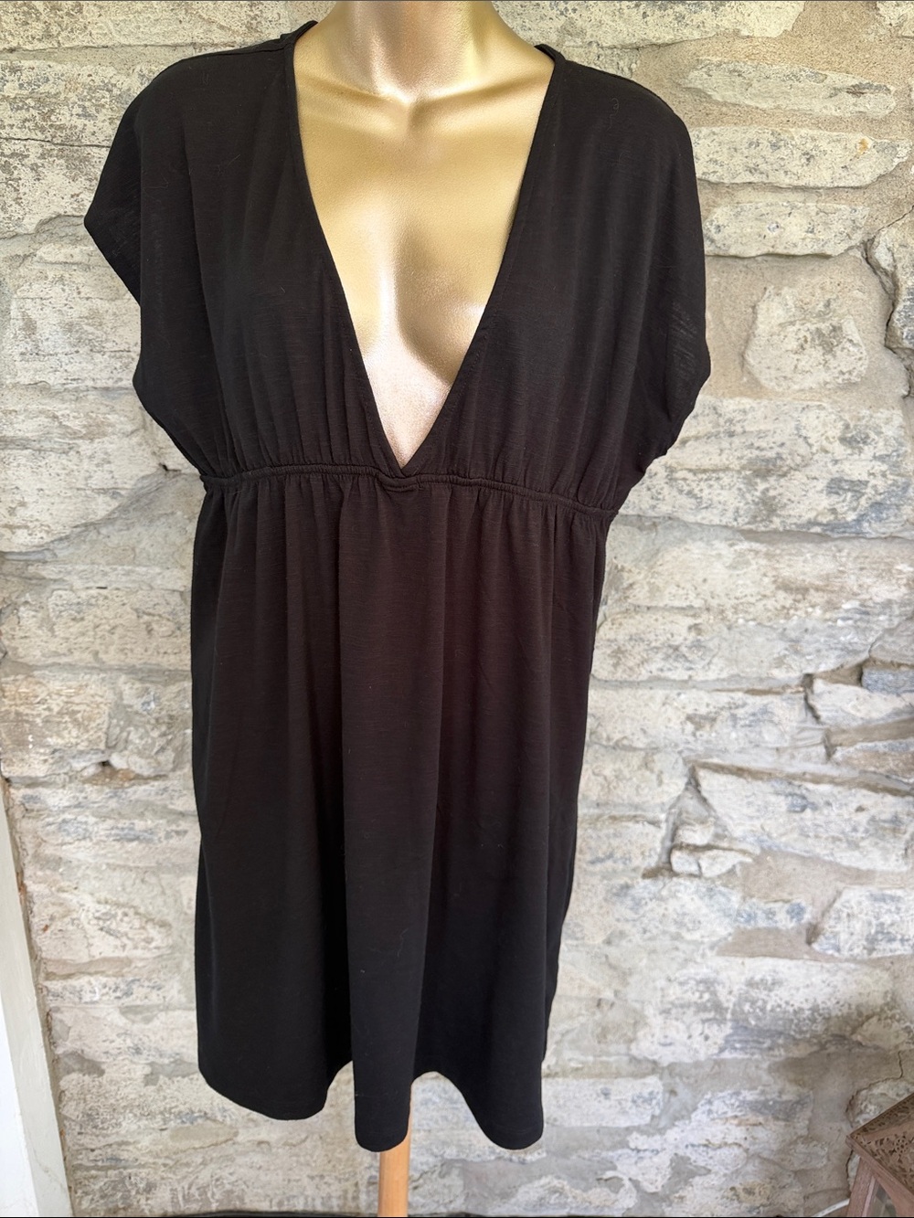 Joe Fresh Black V-Neck Swim Coverup